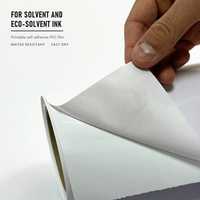 Rouleau de vinyle auto-adhésif durable à séchage rapide, haute adhérence, imprimable, éco-solvant, imperméable, pour enveloppement extérieur de voitures et motos, 0,914m-1,52m