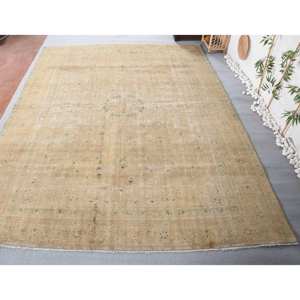Tapis Vintage Classique Beige Laine Patchwork 9x12ft Rectangle Salon Tapis Puzzle Style 10mm Épaisseur Latex pour Couloir - Product Image 5