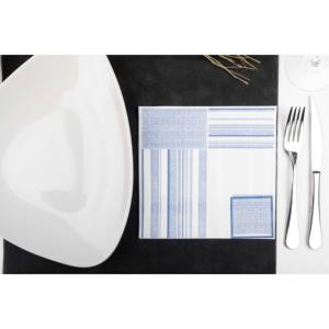 Tovaglioli Blu 40x40cm con Stampa Campos, Bambutex Naturale, 600 Pezzi, B2B - Product Image 5