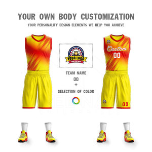 Conjuntos de uniformes de baloncesto personalizables Diseño por sublimación Tus propias imágenes Unisex 100% Poliéster Ropa deportiva Transpirable Secado rápido - Product Image 5