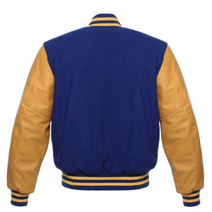Hombres Vintage en blanco Varsity chaquetas de cuero manga Varsity Jacket - Product Image 3