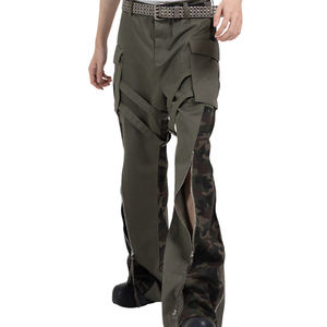 Logo personnalisé de qualité supérieure pour homme, imprimé pour tenue masculine, pantalon Cargo uni et coloré - Product Image 1