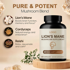 Extrait de champignon Crinière de lion biologique Hearns 500 mg, 60 capsules, 2 prises quotidiennes pour la santé cérébrale et le soutien immunitaire des adultes - Product Image 2