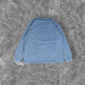 Oversized Vintage Acid-Washed <b>Crewneck</b> <b>Sweatshirt</b> 100% Cotton Terry Loose Fit <b>Mens</b> Winter Pullover - Product Image 2