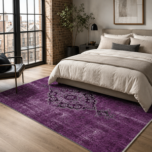 <b>Rug</b> Weavers RW7017 Nomad <b>Lilac</b> Tribal Washable <b>Rug</b> Dropshipping Wholesale Washable Chenille 10 Sizes - Product Image 3