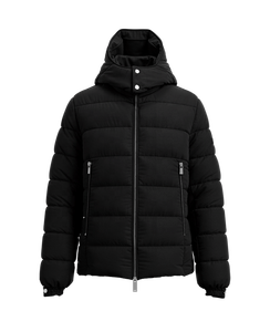 Meilleure vente d'hiver pour hommes Veste en duvet légère à manchettes élastiques et cordon de serrage Veste pour homme à capuche bouffante tendance visage brillant - Product Image 4