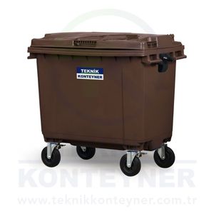Turkish Manufacturer Hot Sale Luxury 660 LT Brown Plastic Waste Container High Quality HDPE - Product Image 2