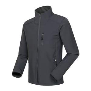 Chaqueta Softshell con Capucha para Hombre, Cortavientos, Invernal, Transpirable, Impermeable, con Cremallera, Estilo Urbano - Product Image 1