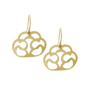 Pendientes de metal dorado hechos a mano con tallas antiguas y ropa ligera y cómoda para un aspecto inspirado en el vintage diario - Product Image 4