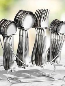 24 pièces de vaisselle en acier inoxydable couverts de cuisine fourchette couteaux cuillère de Table cuillère à thé pour la maison hôtels et restaurants - Product Image 3