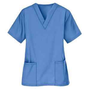 Venta caliente 3 bolsillos médico enfermera Scrub Top uniformes Hospital Camisa de algodón - Product Image 1
