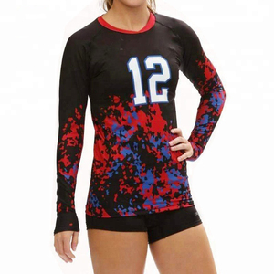 Ensembles de maillots de volley-ball personnalisés en gros, logo imprimé, sublimation, séchage rapide, léger, haute qualité, pour femmes et hommes, polyester - Product Image 2