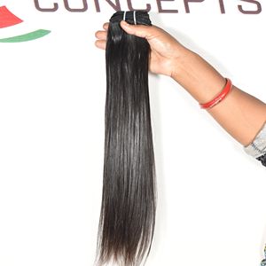 Extensiones de cabello Remy sin procesar 100%, paquetes de cabello virgen indio crudo, cabello humano alineado con cutícula recta de 8-36 pulgadas - Product Image 2