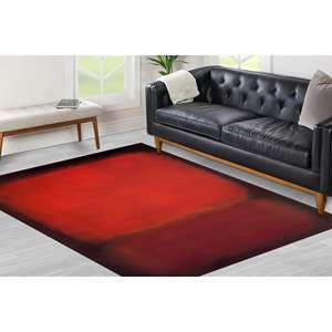 Tapis imprimé abstrait : moderne, artistique, minimaliste, personnalisé, décoratif, tapis en chenille - Product Image 3