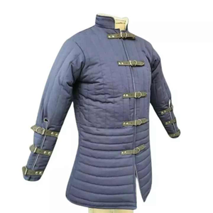 เสื้อกั๊กแกมเบสันผ้าฝ้ายยุโรปยุคกลางทำมือแท้  เสื้อแจ็คเก็ตบุนวมใส่สบาย  ชุดคอสเพลย์จำลอง  งานฝีมือโลหะ - Product Image 3