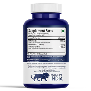 Mélange de capsules de nicotinamide végétale avec quercétine et resvératrol pour l'équilibre quotidien, la vitalité et le bien-être général en vrac - Product Image 6