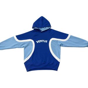 Sweat-shirts à capuche surdimensionnés en coton 100% avec logo personnalisé OEM, imprimé en relief, brodé, patchwork, 400 GSM, poids lourd, streetwear d'hiver - Product Image 1