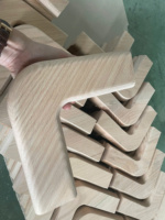 Accroche-main traditionnel à 90 degrés en érable massif et caoutchouc pour escalier intérieur/extérieur et balcon - Écologique, durable et facile à installer