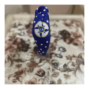 ที่คาดผมลูกปัดแฮนด์เมดอินเดียสุดหรูสำหรับผู้หญิงดีไซน์ CA ทันสมัยเครื่องประดับผ้ากำมะหยี่และดีไซน์ทันสมัย - Product Image 5