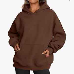 Ropa de mujer Sudaderas con capucha y sudaderas Sudadera de manga larga con hombros caídos de gran tamaño Sudaderas con capucha de punto grueso de alta calidad - Product Image 4