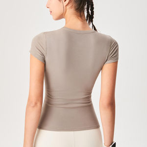 T-shirt de sport unisexe mignon à manches courtes pour l'été 2026, coupe ajustée et élastique, idéal pour le yoga et le fitness – Meilleure vente - Product Image 1