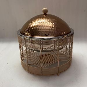 Pot chaud de casserole de réchauffeur d'aliments de conception de vente chaude fait en métal d'acier inoxydable avec la finition d'or - Product Image 6