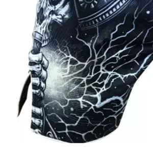 กางเกงขาสั้น MMA สำหรับผู้ชายอุปกรณ์ต่อสู้ทดสอบการต่อสู้ที่มีรูปแบบทึบระบายอากาศและปิดด้วยเชือก - Product Image 5