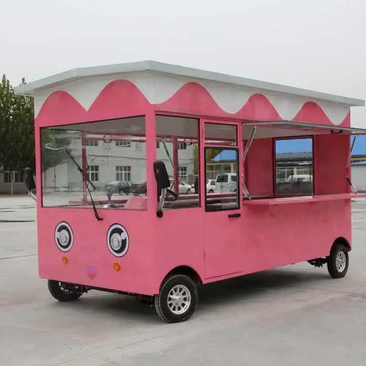 Precio de empresa Mobile Hotdog Food Trucks Mobile Ice Cream Food Truck Trailer Crepe Food Cart para la venta Frozen Car Italy Kingdom