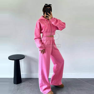 Ensemble deux pièces surdimensionné pour femmes, tendance, coupe décontractée, haut et bas, ensemble deux pièces surdimensionné pour le style de rue - Product Image 3