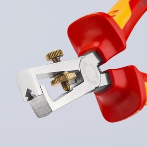 KNIPEX VDE Chrome-Plated 160 mm Long <b>Wire</b> <b>Stripper</b> Multi-Component Handles with Opening Spring for Multiple <b>Wire</b> Crimping Tasks - Product Image 6