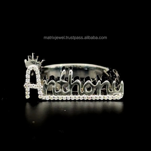 2025 Personalized Custom Letters Name <b>Ring</b> 925 Starling Silver Moissanite Diamond <b>Ring</b> Designs Jewelry Gift <b>for</b> Women <b>Men</b> - Product Image 6