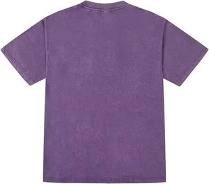 T-shirt décontracté pour homme, style actuel, effet délavé, coton, grande taille, coupe ample, vintage, plusieurs couleurs, OEM - Product Image 4