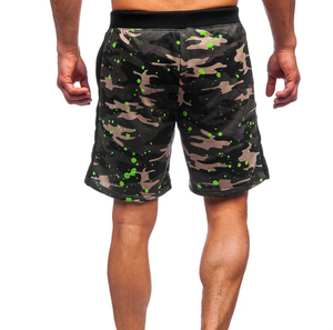 Shorts de jogging en toile à cordon de serrage pour homme, coupe classique, décontractés, taille élastique, poches, grande taille, motifs tendance - Product Image 3