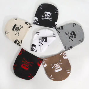 Personnalisé de haute qualité unisexe acrylique crâne couleur unie étiquette tissée logo bonnet tricoté hiver Ski chapeau pêcheur bonnet - Product Image 1