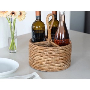 Cesta de Ratán Natural con 4 Compartimentos, Hecha a Mano, Ecológica, Moderna, Rectangular, Multiusos, Artex Green Earth, Hanoi, Vietnam - Product Image 4