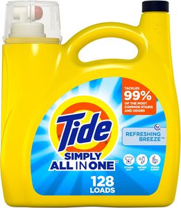 Détergent à lessive liquide Tide Simply, brise rafraîchissante, 168 oz, 128 charges, détergent à lessive liquide Tide, savon à lessive - Product Image 1