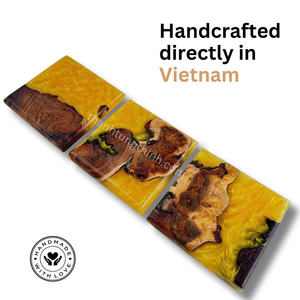 Posavasos de Madera y Resina Epoxi, Hechos a Mano en Vietnam, para Mesa de Comedor y Decoración del Hogar - Product Image 1