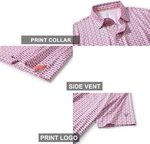 OEM Precio de fábrica de alta calidad de los hombres Casual Golf para camisas de punto de secado rápido transpirable bordado a granel personalizado - Product Image 4