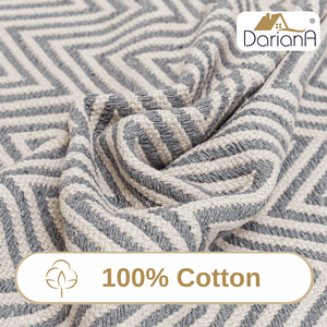 Soma Gray Recycled Cotton Rug Handwoven Indoor Floor <b>Mat</b> 50x80 cm - Product Image 6