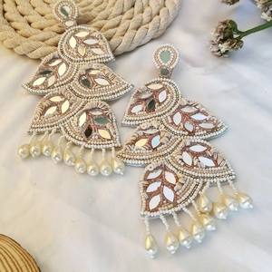 Boucles d'oreilles en forme de cœur arc-en-ciel bohème faites à la main pour femmes, bijoux de fête festifs au meilleur prix, boucles d'oreilles en perles - Product Image 4