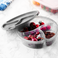 750ml Verdeelbare Luchtdichte Lunchbox Opbergdoos met Deksel BPA-Vrij Duurzaam PP Plastic Moderne Voedselcontainer Fruit Snacks Lunch Versheid