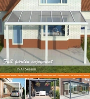 Maison préfabriquée Véranda en verre et polycarbonate Extrieur Terrassendach Winter Garden