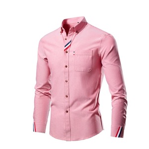 Camisas informales de verano de manga larga de algodón puro para hombre, cómodas camisas de algodón de color sólido a cuadros con botones de ajuste estándar - Product Image 3
