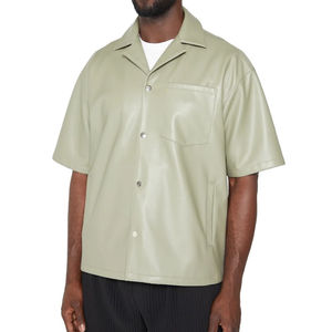 Camisas de Cuero Genuino para Hombre, Diseño de Alta Calidad, Servicio OEM Nuevo, Transpirables y Cómodas, Manga Larga - Product Image 6