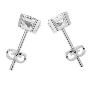 Pendientes de Moissanita con Corte Esmeralda de 2 Quilates, Oro Sólido de 14k, Cuatro Puntas, Regalo de Boda para Mujer, Suministro Directo de Fábrica - Product Image 3