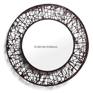 Wholesale Bulk Selling Unique Antler Designer Heavy Duty Metal Framed Round Shape Wall <b>Mirror</b> Home And Hotel Decor Supplies - Product Image 4