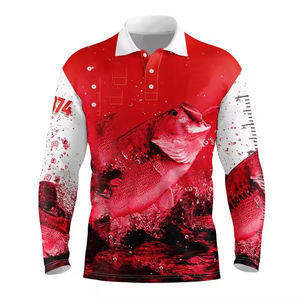 Maillot de pêche imprimé par sublimation personnalisé en gros Vêtements de pêche Jersey personnalisé en polyester 100% pour hommes - Product Image 6