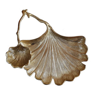 Bol décoratif à double feuille en aluminium durable et fabriqué à la main pour servir des fruits finition dorée pour la cuisine à domicile par Uzair Handicrafts 2025 - Product Image 6