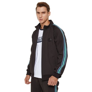 Survêtement de sport pour hommes, veste à fermeture éclair deux pièces, ensemble de pantalons avec logo de broderie personnalisé, survêtements de ville pour hommes - Product Image 2