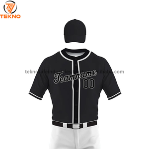 Conjuntos de uniformes de béisbol impresos con logotipo personalizado de alta calidad, venta al por mayor, color sólido, la mejor calidad, nuevos precios razonables, hechos en poliéster - Product Image 4